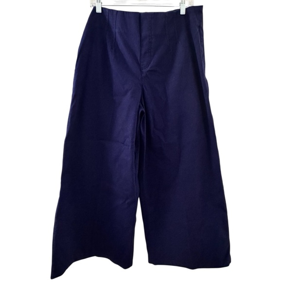 SPANX Stretch Twill Wide Leg Cropped- Navy XLP - NWT - Picture 1 of 3